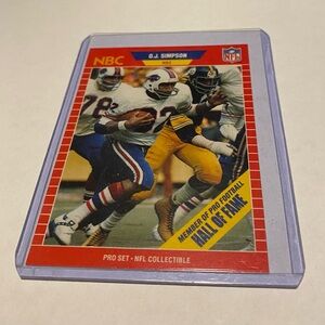 O.J. Simpson 1989 Pro Set Football Card # 29 Buffalo Bills Vintage